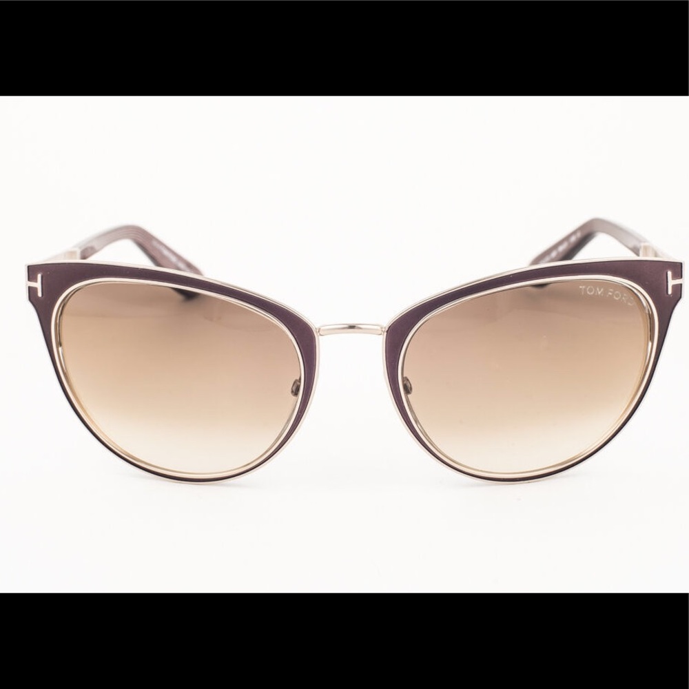 Tom Ford Nina Brown Gold Sunglasses